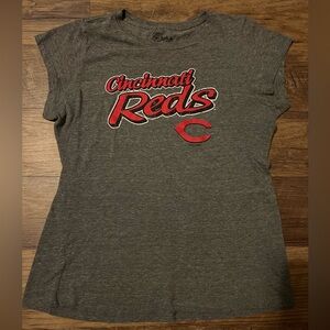 5th & Ocean Cincinnati Reds Juniors Size XXL Tee T-Shirt Heathered Gray Womens